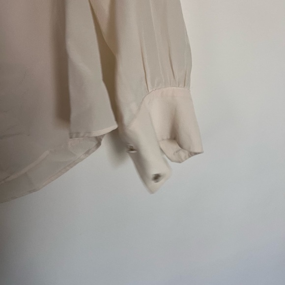 MaxMara Weedkend ivory silk button up - Picture 3 of 5